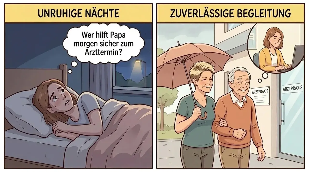 Cartoon: Unruhige Nächte – Zuverlässige Begleitung